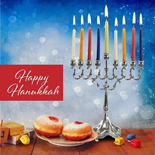 Ner Mitzvah Colorful Chanukah Candles 1-Pack - Standard Size Fits Most Menorahs - Premium Quality Wax - Assorted Colors - Bulk Pack for All 8 Nights of Hanukkah thumbnail 3