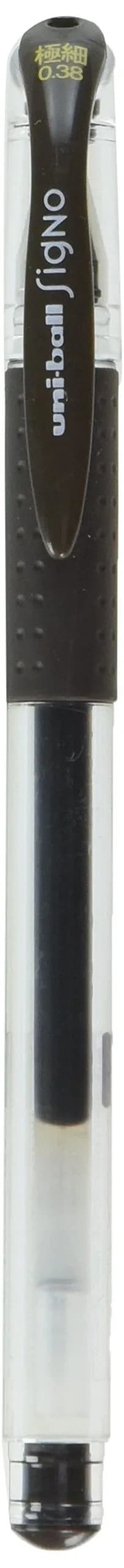 三菱鉛筆 Uni Gel Ballpoint Pen Signo Extra Fine 0.38mm Black | Precise, Japan-origin, 1 Pack — Brown Black