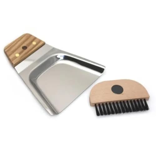 SCI Scandicrafts Small Crumb Set | Stainless Steel & Wood, Magnet Attachment, Hand Broom (1 Pack) thumbnail 1