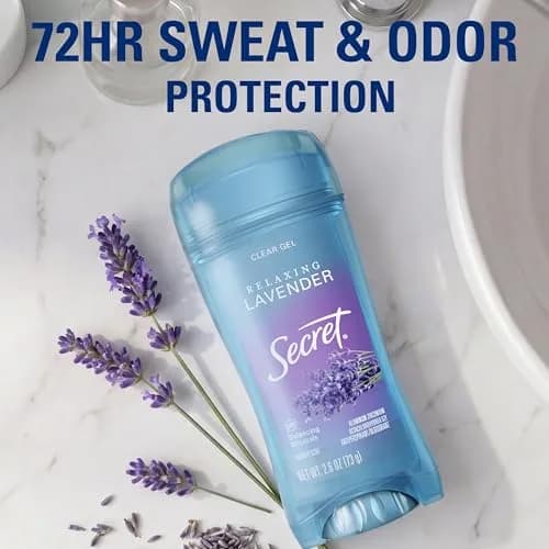 Secret Fresh Antiperspirant Deodorant for Women, 72hr Breathable Sweat & Odor Protection, Instant Freshness & Gentle, PH Balancing Minerals, Clear Gel, Relaxing Lavender Scent, 2.6 oz | 72-hour breathable sweat control thumbnail 3