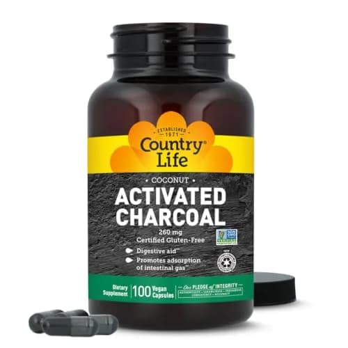 Country Life Coconut Activated Charcoal 260 mg | Vegan Digestive Support for Adults thumbnail 5