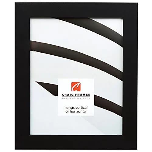 Craig Frames Black Picture Frame 5x7 Inch (12.7cm x 17.8cm) | Contemporary Style with Glass Front thumbnail 1