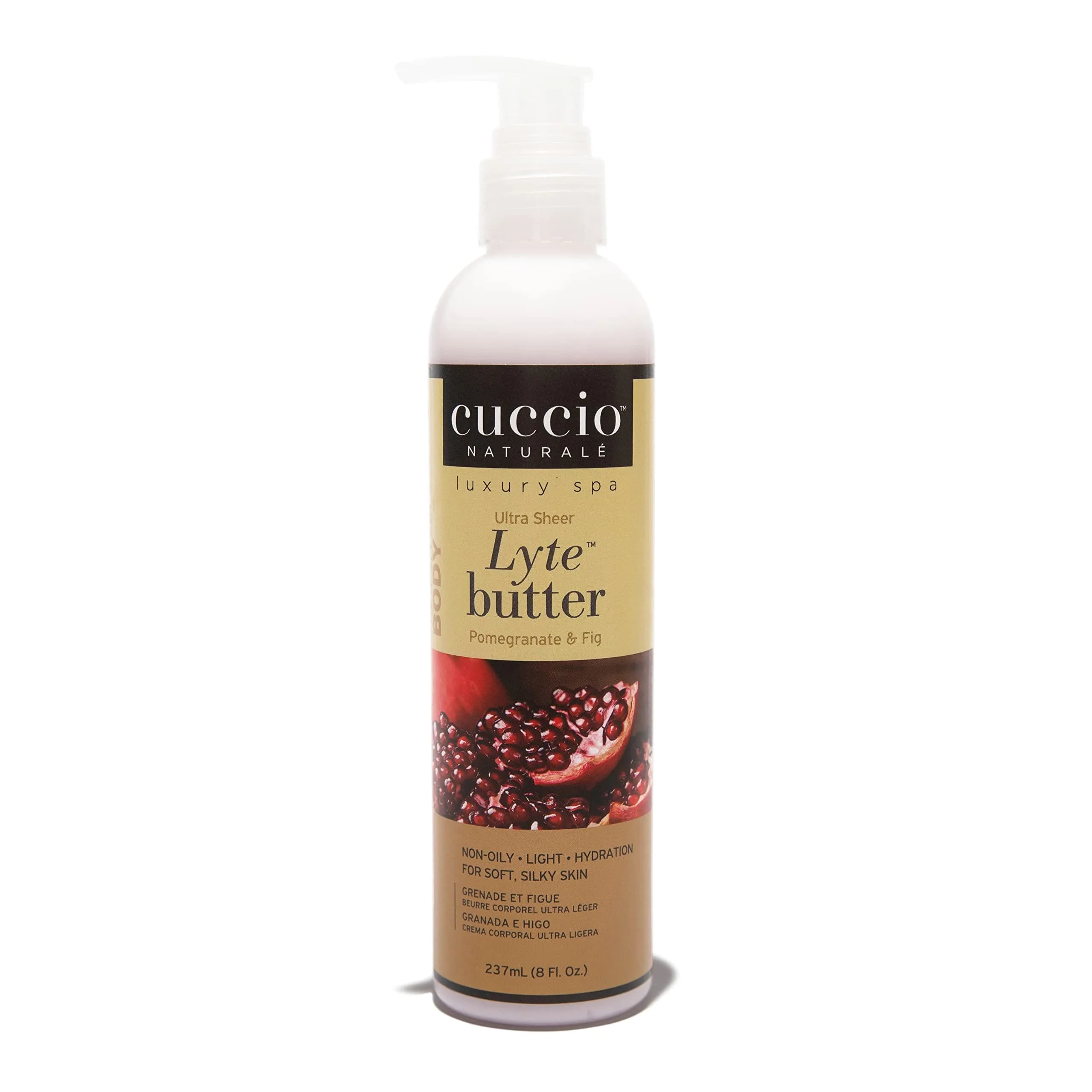 Cuccio Naturale Lyte Ultra-Sheer Body Butter Vanilla Bean & Sugar 237ml (8 Oz) | 24-Hour Hydration for Dry Skin — Cranberry