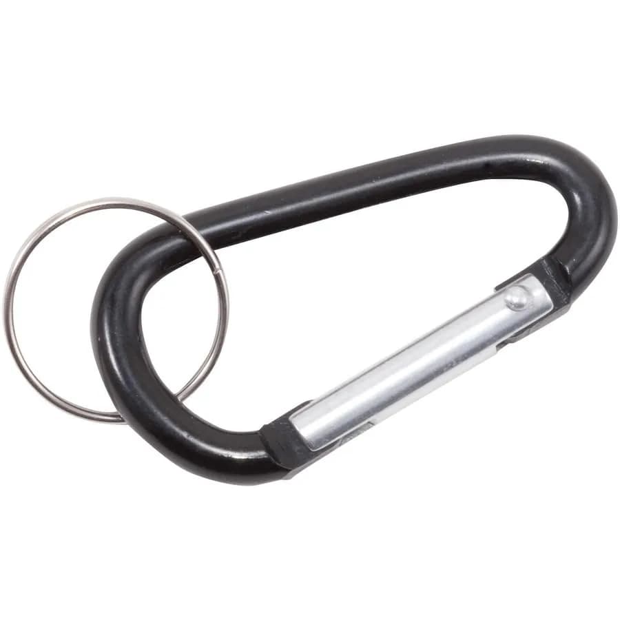 Advantus D-Shape Carabiner Key Chains, Black, 10-Pack | 2.5 inch (6.35 cm) Aluminum Utility Clips thumbnail 6
