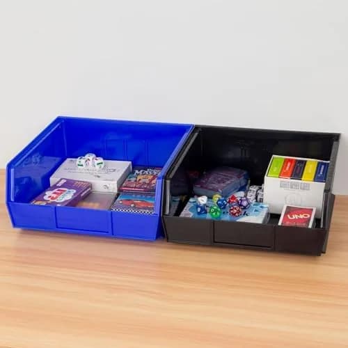 Akro-Mils AkroBins Plastic Storage Bins 11"x11"x5" Black 6-Pack | Heavy Duty Industrial Organizer thumbnail 8