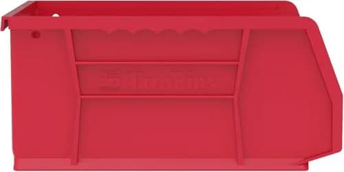 Akro-Mils AkroBins Plastic Storage Bins 11"x11"x5" Red 6-Pack | Heavy Duty Stackable Organizer for Garage, Pantry, Crafts thumbnail 7