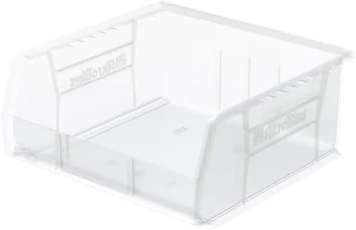 Akro-Mils 30235 AkroBins Plastic Storage Bins, 11"x11"x5", Clear, 6-Pack | Heavy-Duty Stackable Organizer thumbnail 1