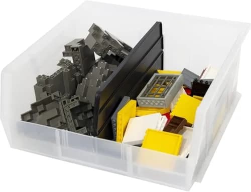 Akro-Mils 30235 AkroBins Plastic Storage Bins, 11"x11"x5", Clear, 6-Pack | Heavy-Duty Stackable Organizer thumbnail 9