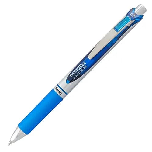 Pentel EnerGel Deluxe RTX Retractable Gel Pen, 0.7mm Medium Tip, Blue Ink, 2-Pack | Smooth Ink Flow for Left-Handed Writers thumbnail 2