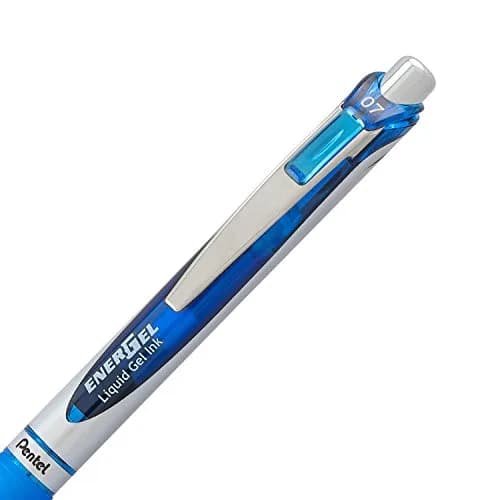 Pentel EnerGel Deluxe RTX Retractable Gel Pen, 0.7mm Medium Tip, Blue Ink, 2-Pack | Smooth Ink Flow for Left-Handed Writers thumbnail 3