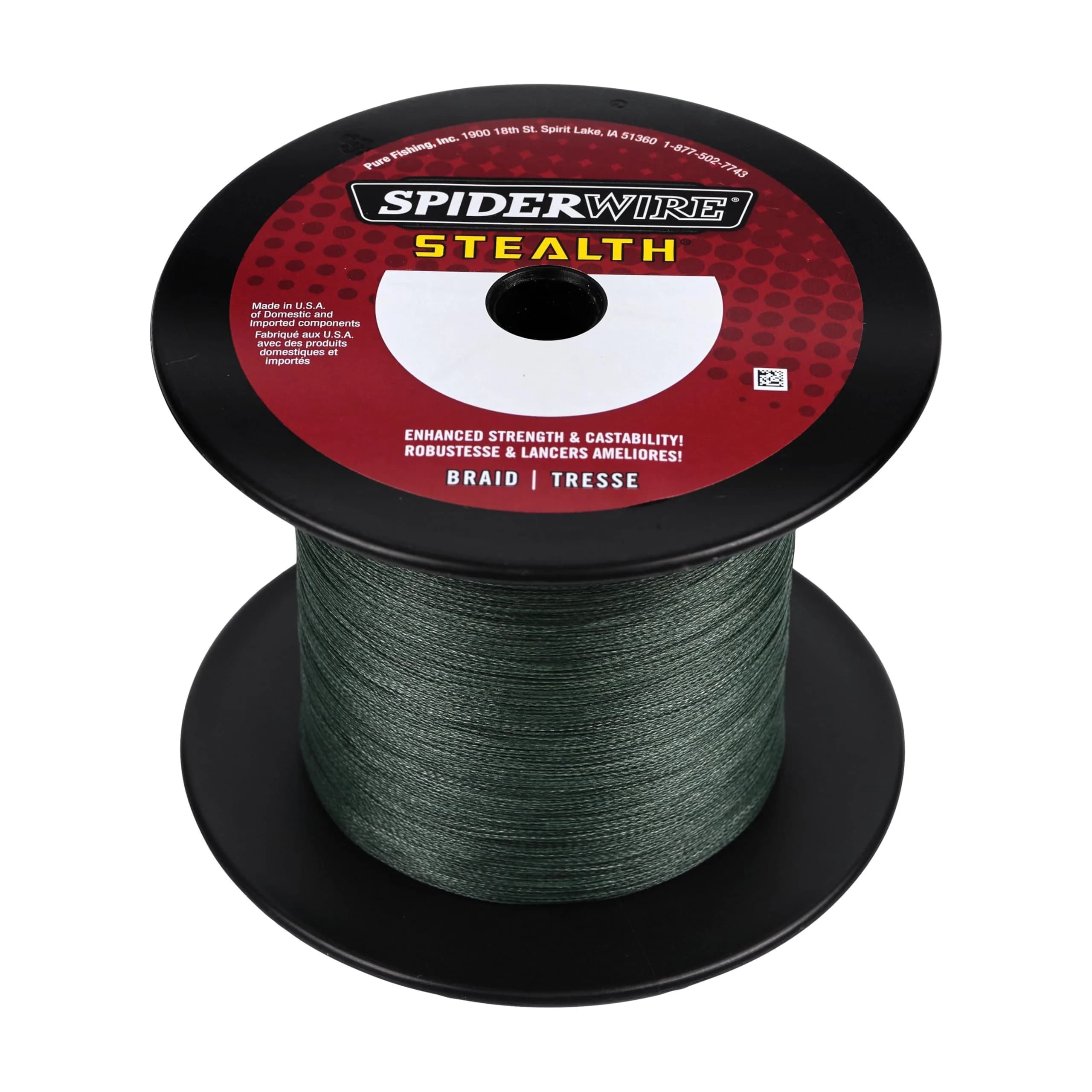 SpiderWire Stealth Superline Moss Green 15lb (6.8kg) 300yd (274m) Braided Fishing Line | High Strength Per Diameter — Moss Green / 20lb Break Strength