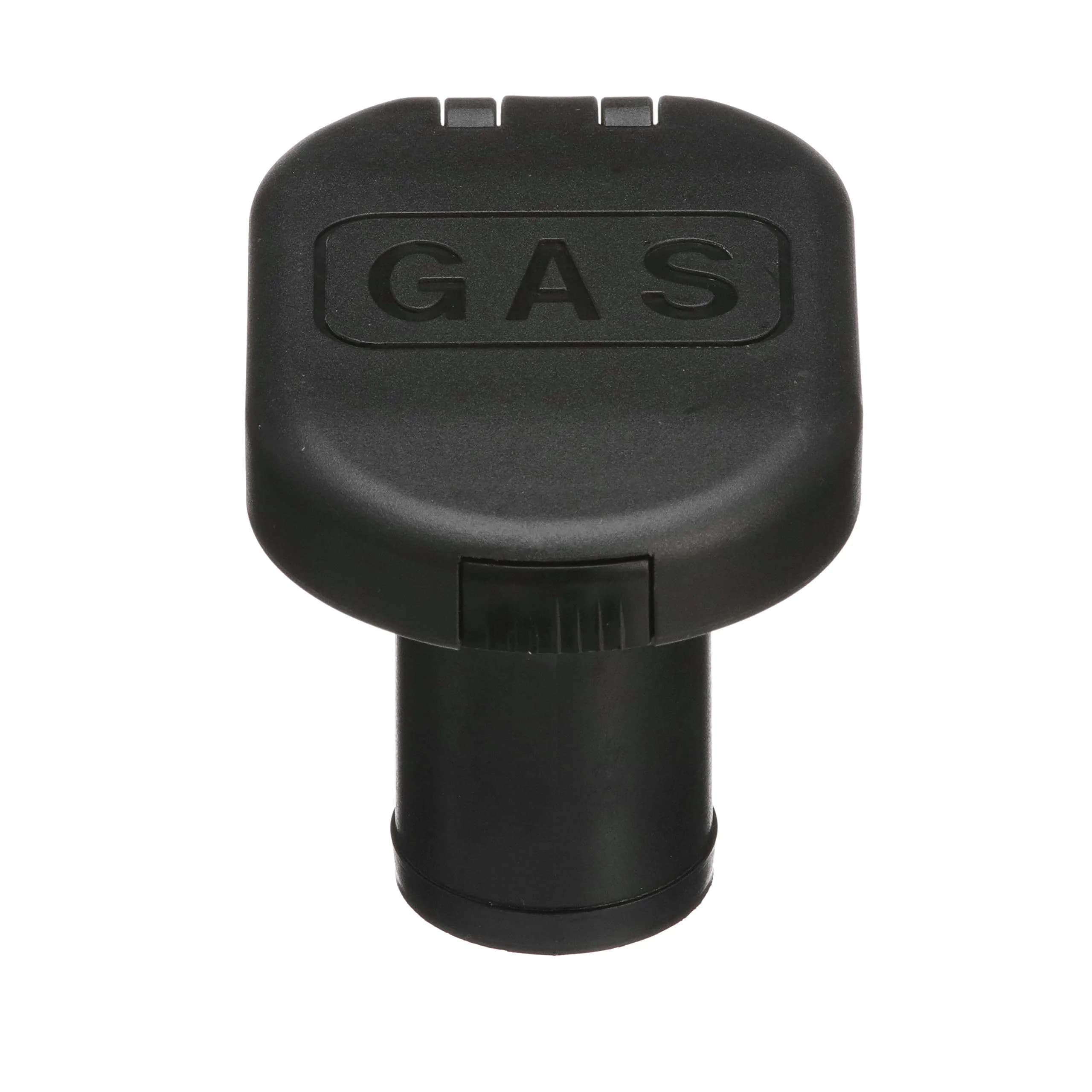 Seachoice Deck Mount Gas Fill Plate with Vent & Hinged Flip-Top Cap, Black Plastic (156 g / 0.25 lb) — Black