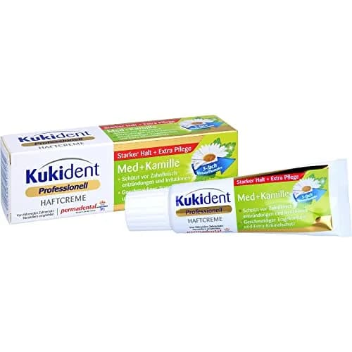 Kukident Extra Strong Denture Adhesive Cream with Camomile Extract 1.41 Oz | Germany Product for Gum Comfort thumbnail 3
