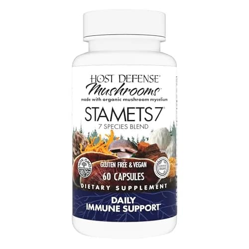Host Defense Stamets 7 Immune Support Mushroom Supplement 60 Capsules | 7-Species Blend for Daily Wellness thumbnail 1