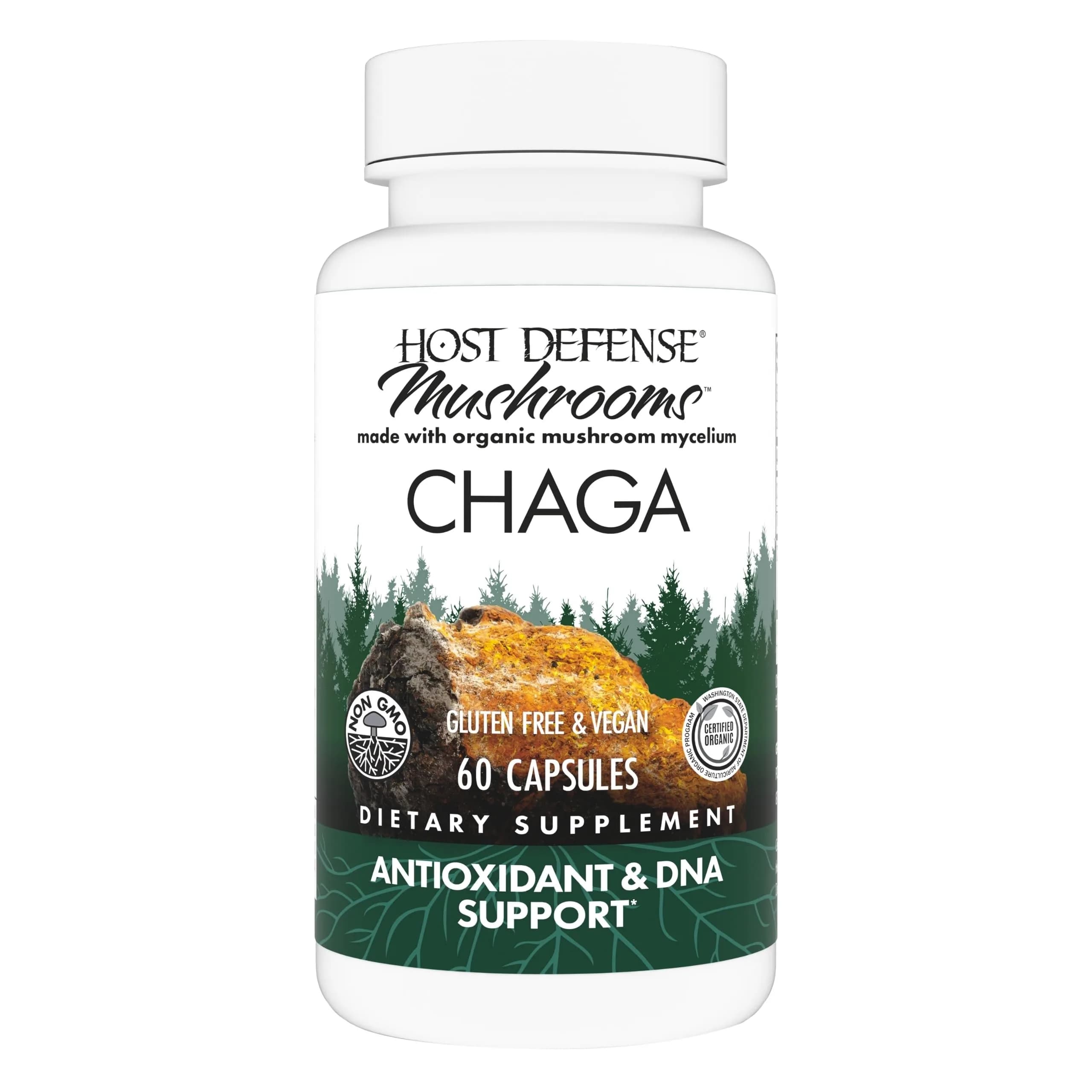 Host Defense Chaga Capsules 60 Count | Immune Support & Antioxidants — Capsule