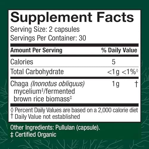 Host Defense Chaga Capsules 60 Count | Immune Support & Antioxidants thumbnail 2