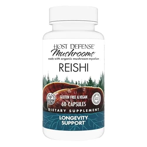 Host Defense Reishi Capsules 60 Capsules | Supports Wellness & Vitality thumbnail 1