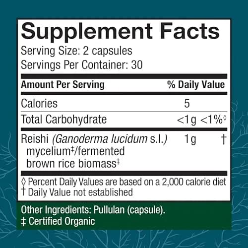 Host Defense Reishi Capsules 60 Capsules | Supports Wellness & Vitality thumbnail 2