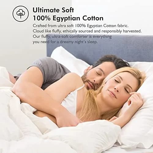 EGYPTIAN BEDDING Queen Size Comforter 90"x90" | Ultra Soft, Breathable, All Season (70-120 chars) thumbnail 13
