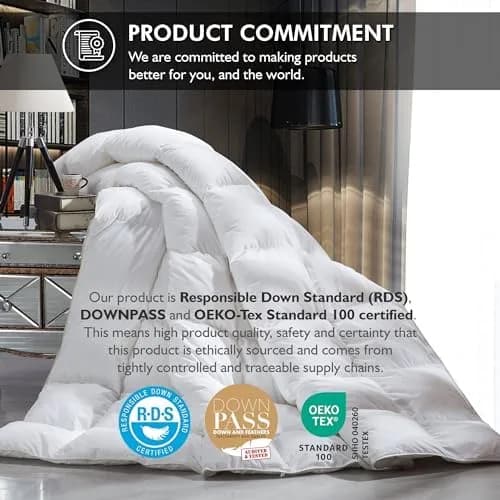 EGYPTIAN BEDDING Queen Size Comforter 90"x90" | Ultra Soft, Breathable, All Season (70-120 chars) thumbnail 3