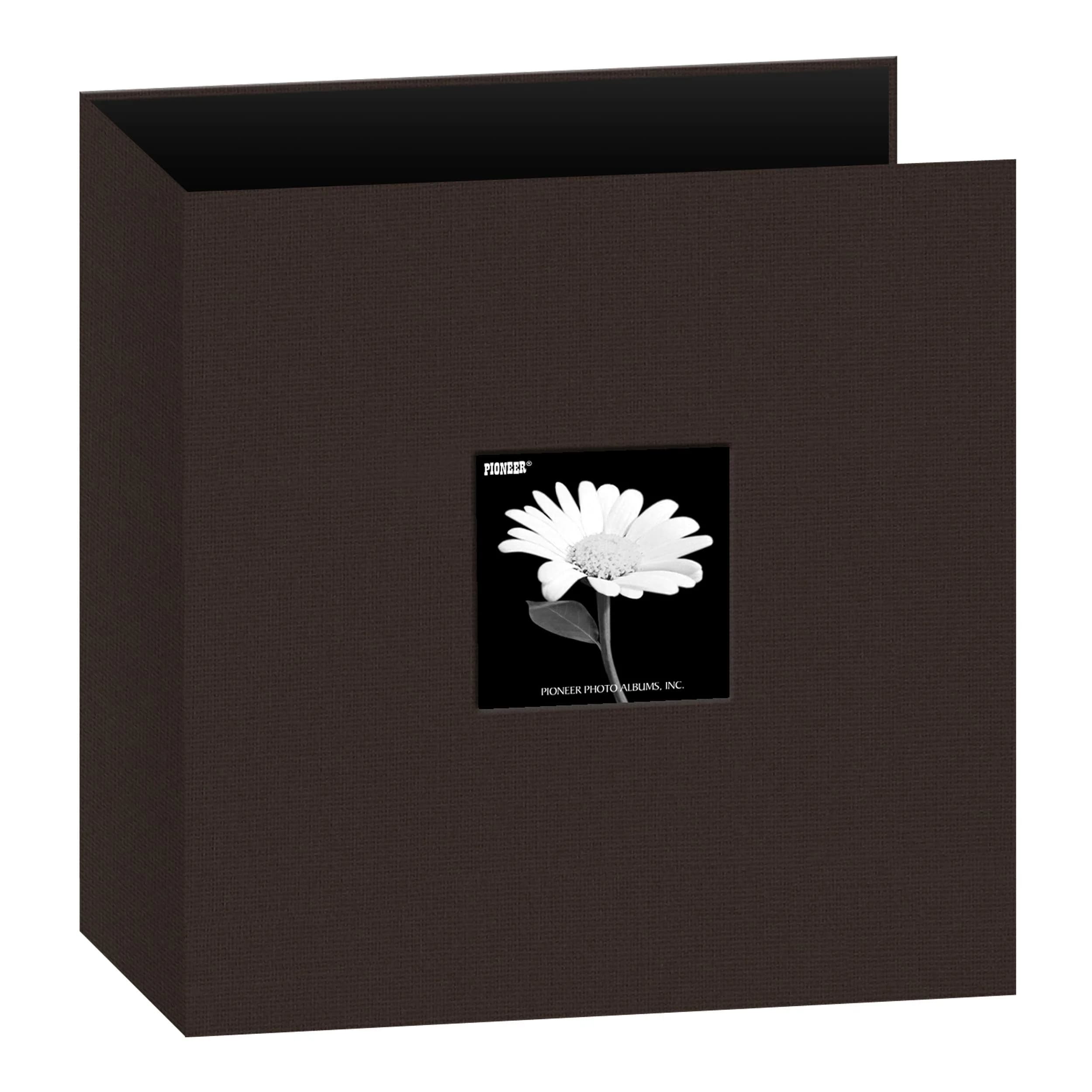 Pioneer Photo Albums 8.5x11 Fabric Frame 3-Ring Binder Scrapbook, Chocolate Brown | Archival Quality