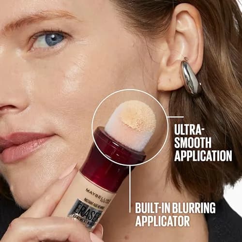 Maybelline Instant Age Rewind Eraser Treatment Foundation SPF 18 Creamy Natural 0.68 Fl Oz (20ml) | Blurs Fine Lines & Wrinkles thumbnail 5