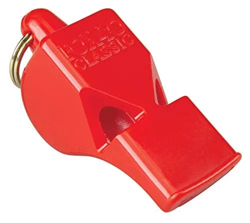Fox 40 Classic Safety Whistle, Red | Loud, Pealess, 3-Chamber Design for Rescue & Sports thumbnail 1
