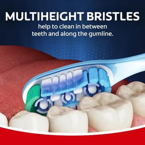 Colgate 360 Deep Clean Soft Toothbrushes, 4 Count (Pack of 1) | Multi-Height Bristles & Tongue Cleaner thumbnail 5