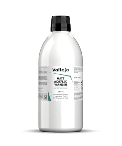 Vallejo Permanent Acrylic Varnish Matte Finish 500ml (16.9 fl.oz.) | Scratch Resistant & Non-Yellowing thumbnail 1