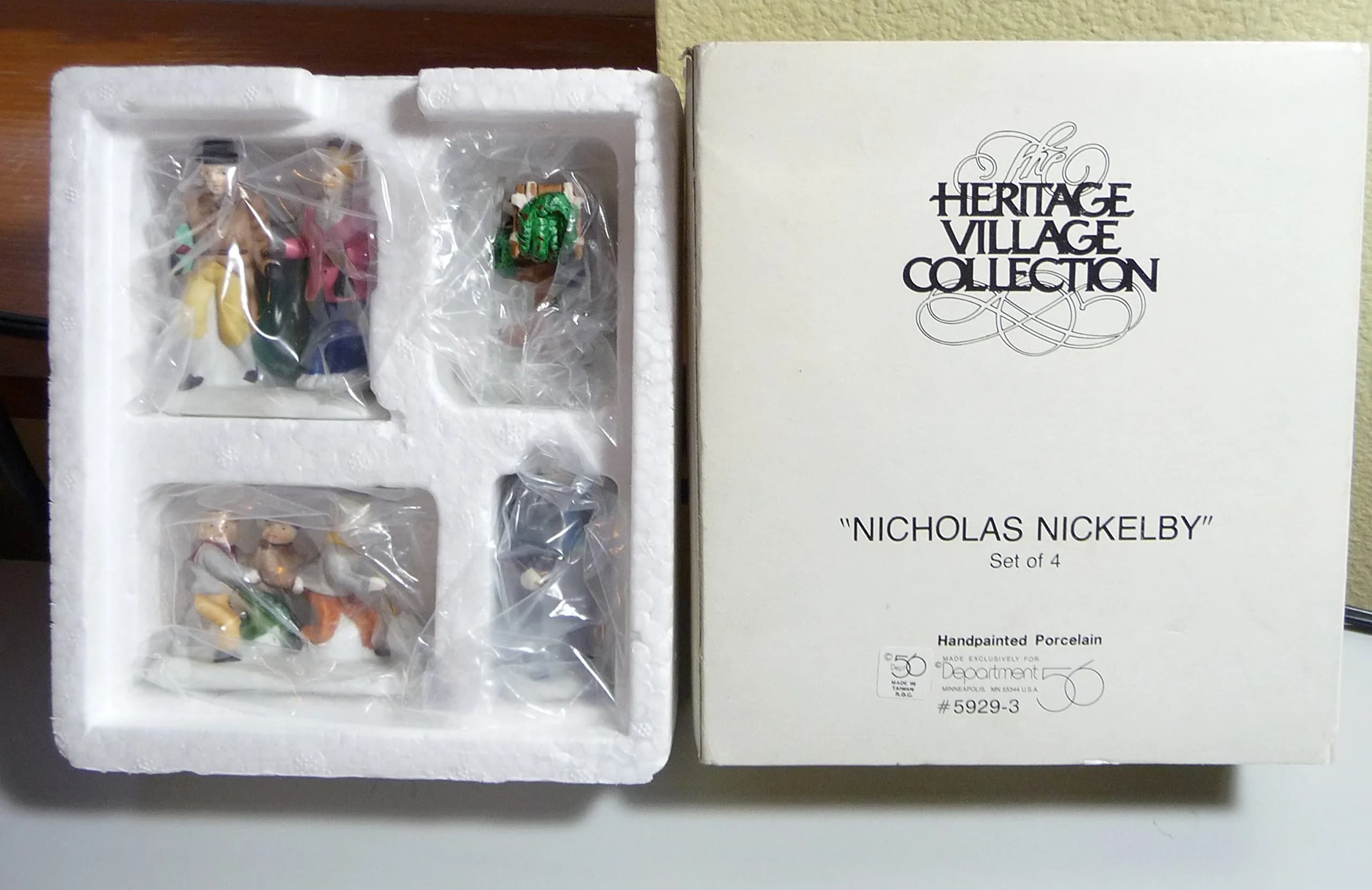 Department 56 Dickens Village Series Nicholas Nickleby Characters #59293 Set of 4 Figurines | Handpainted Porcelain - main product image