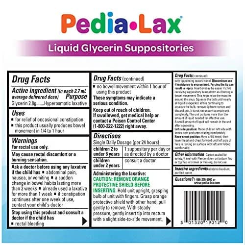 Pedia-Lax Liquid Glycerin Suppositories for Kids 6 CT | Gentle Relief for Ages 2-5 thumbnail 6