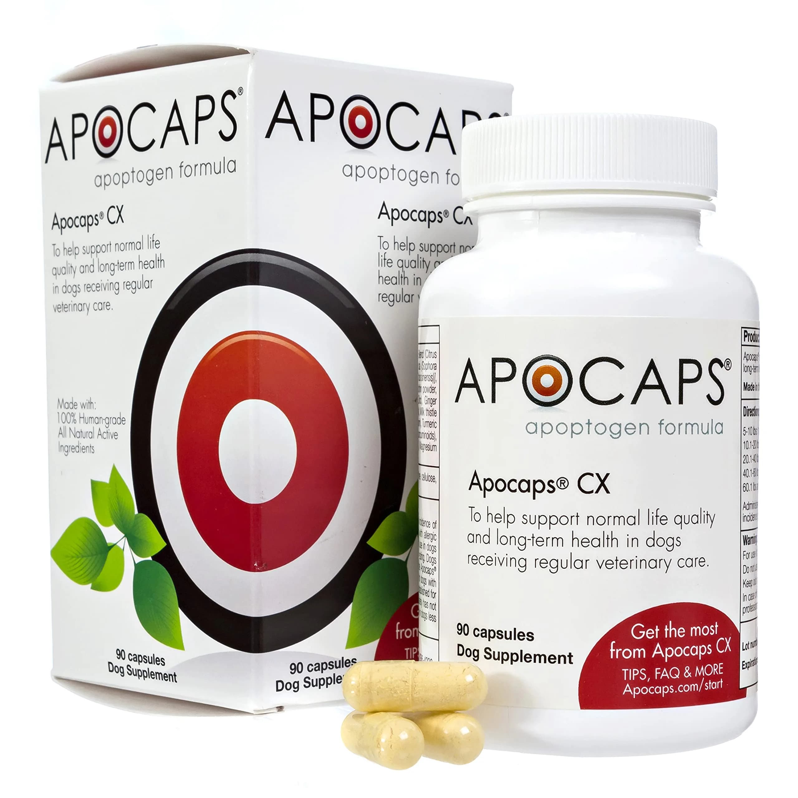 Apocaps CX Apoptogen Formula for Dogs 90 Capsules | Vet-Formulated Immune & Liver Support - main product image