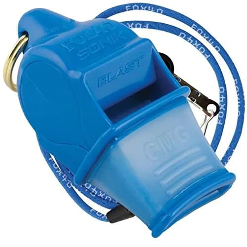 Fox 40 Sonik Blast CMG Blue Whistle | 120dB Loud, Pea-Less, Marine-Grade Safety Whistle thumbnail 1
