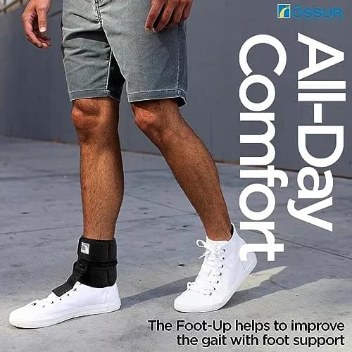 Ossur Foot-Up Drop Foot Brace | Ankle-Foot Orthosis for Drop Foot Support | Lightweight, Adjustable Wrap for All-Day Comfort | Breathable Material for All Day Walking (Black, Large) thumbnail 6
