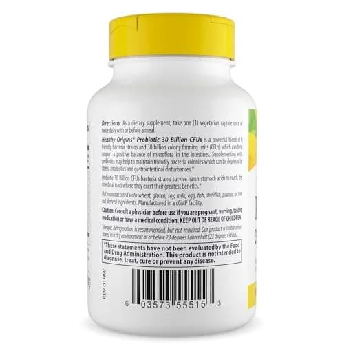 Healthy Origins Probiotic 30 Billion CFUs 60 Veggie Capsules | Supports Gut & Immune Health thumbnail 3
