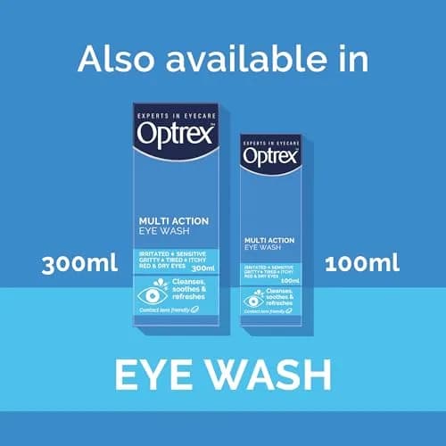 Optrex Multi-action Eye Wash 100ml | Soothes & Cleanses Tired Eyes, Moisture Replenishing, Sensitive Formula thumbnail 8