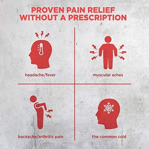 GoodSense Ibuprofen 200 mg Tablets | Effective Pain Relief & Fever Reduction (500 Coated Tablets) thumbnail 3