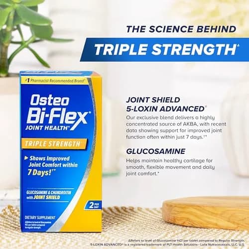 Osteo Bi-Flex Triple Strength Glucosamine Chondroitin Supplement 160 Count (80 Servings) | Supports Joint Health & Comfort thumbnail 6