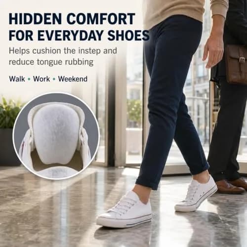 Liams Shoppe Large Felt Shoe Tongue Pads Cushion Inserts for Comfort (3 Pairs, 6 Pads) thumbnail 7