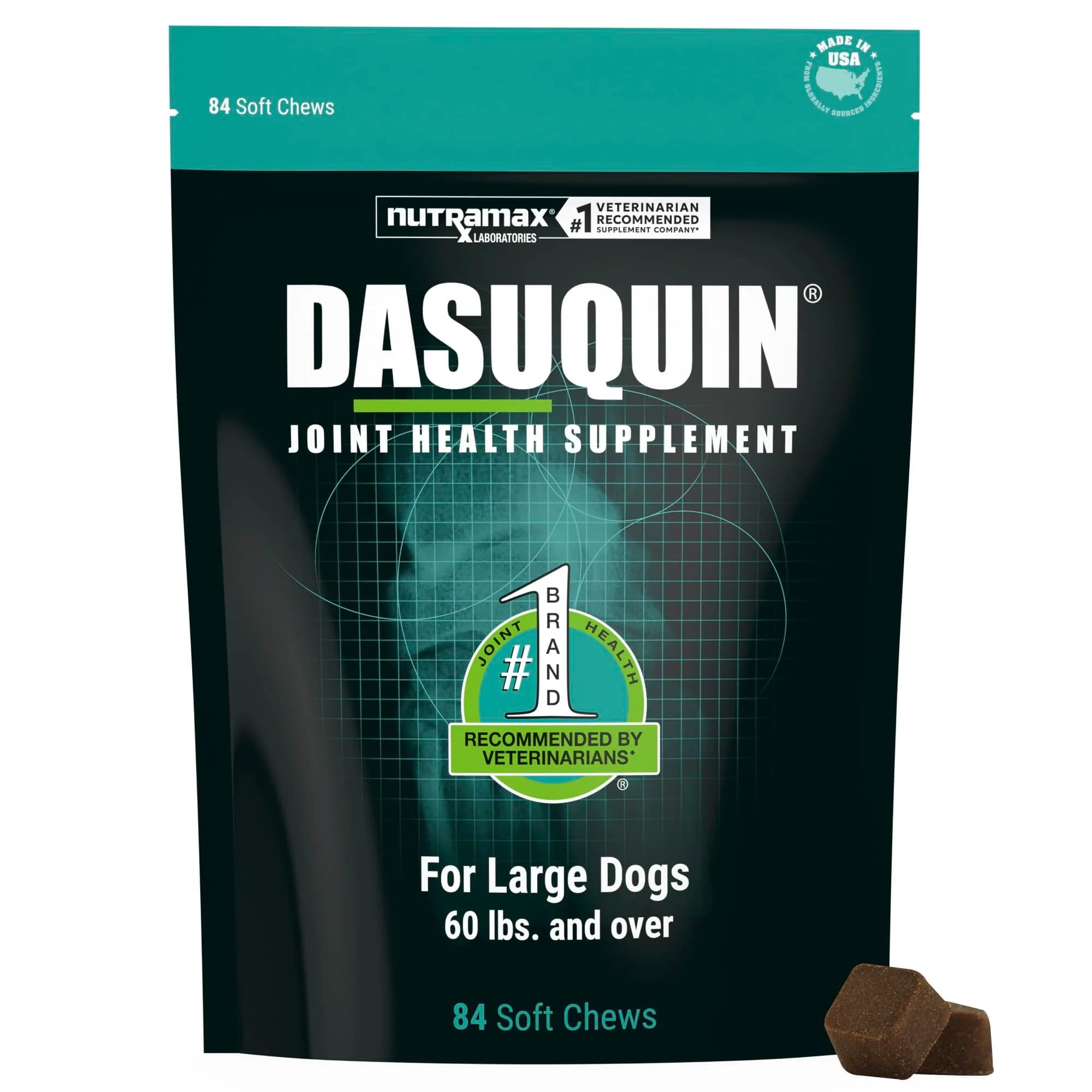 Nutramax Dasuquin Joint Supplement for Large Dogs, Soft Chews, 84ct | Supports Healthy Joints & Cartilage - main product image