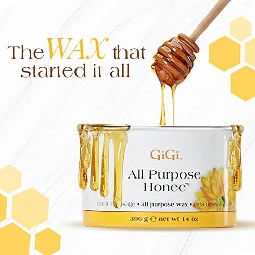 GIGI All Purpose Honee Soft Wax for Hair Removal 14 oz | Honey-Infused Formula for Gentle, Long-Lasting Hair-Free Skin thumbnail 3