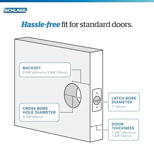 Schlage Single Cylinder Deadbolt Satin Nickel | Highest Security Grade 1/AAA Certified thumbnail 7