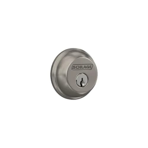Schlage Single Cylinder Deadbolt Satin Nickel | Highest Security Grade 1/AAA Certified thumbnail 2