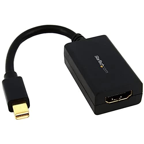 StarTech.com Mini DisplayPort to HDMI Adapter 13cm Cable | Connects mDP 1.2 to HDMI 1.4 for 1080p Video & 7.1ch Audio thumbnail 1