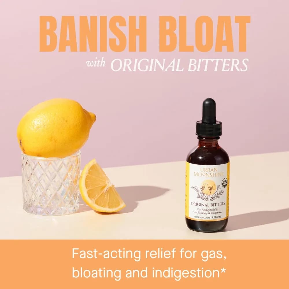 Urban Moonshine Original Digestive Bitters 2 Fl Oz | Organic Herbal Support for Gut & Digestion thumbnail 2