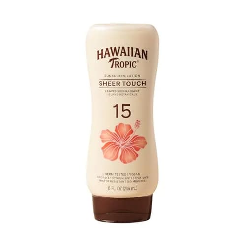 Hawaiian Tropic Sheer Touch SPF 15 Sunscreen Lotion 237ml (8 Fl Oz) | Broad Spectrum UVA/UVB Protection thumbnail 1