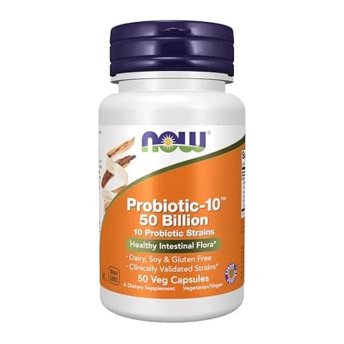 NOW Supplements Probiotic-10™ 50 Billion CFU | 10 Strains for Digestive & Immune Support thumbnail 1