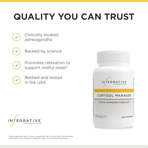 Integrative Therapeutics Cortisol Manager 90 Tablets | Stress Support & Relaxation thumbnail 6