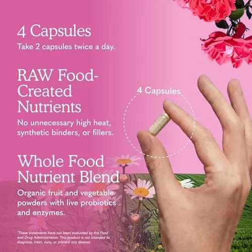 Garden of Life Vitamin Code Women 50 & Wiser Multivitamin 240 Capsules | Whole Food, Non-GMO, Gluten-Free for Women Over 50 thumbnail 5