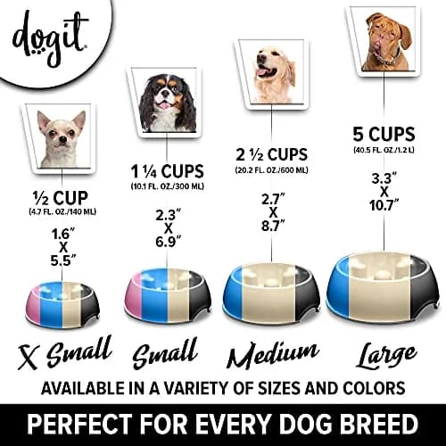 Dogit Dog Bowl Slow Feeder Pink Small | Anti-Gulping Pet Dish for Dogs thumbnail 7